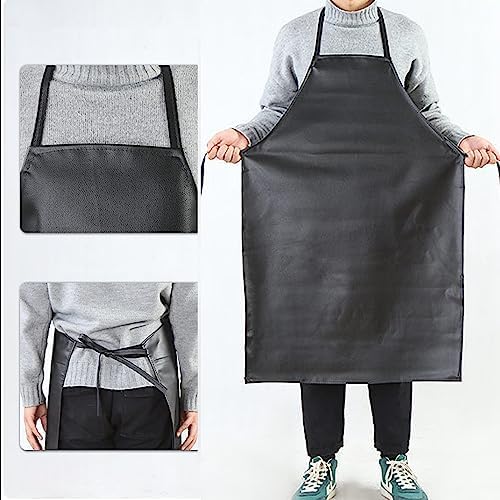 [ KILIMALL AMAZING OFFERS🤩🤩✨ !!! ] 1 Pc Classy Brand New High Quality Stylish Kitchen Waterproof Leather Apron 🩷This apron is also can be as a work apron in restaurant, cafe,  hotel, etc