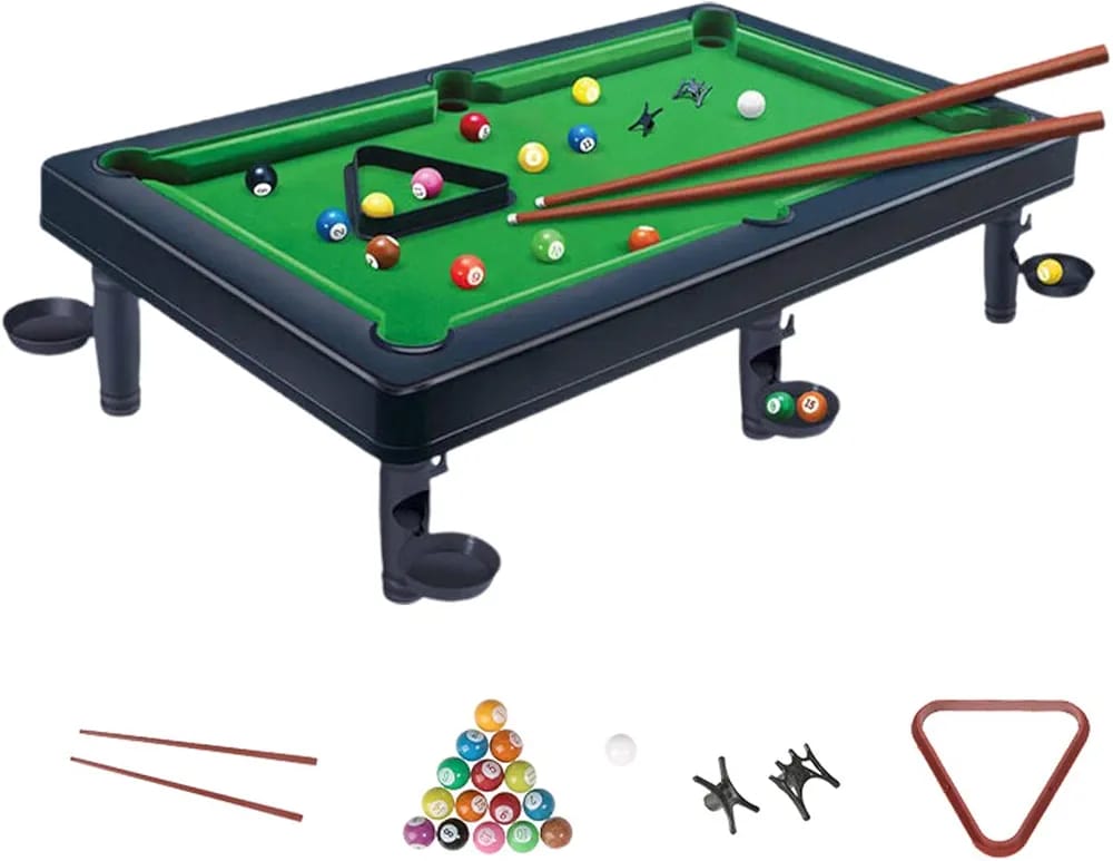 [ SPECIAL OFFERS 🤩🤩✨ !!! ] Brand New Pool Table for Kids,Table Games Pool Tables - Billiard Table with Balls & Sticks, Family Game Portable Pool Table, Pool Games, Table Top Games for Kids Adults