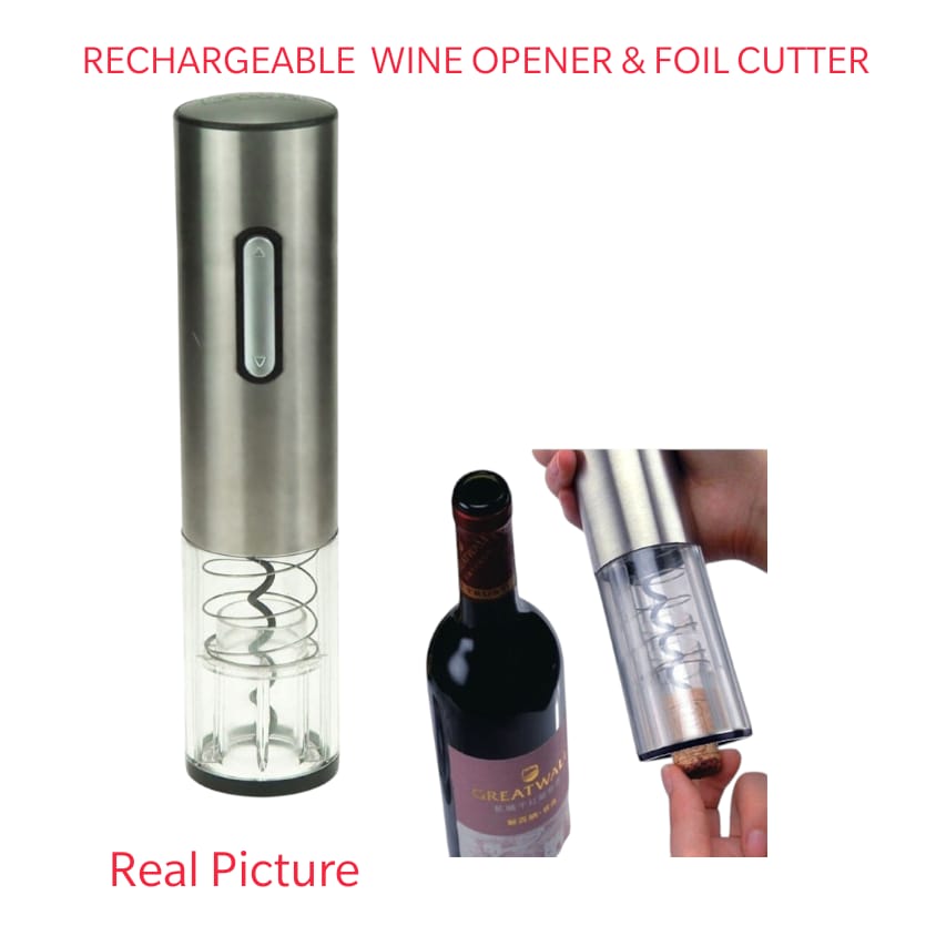 [ 🔥⚡ INSTANT OFFER ⚡ 🤩🤩✨JUST FOR YOU !!! ] 1 Pc Classy Brand New High Quality Stylish and Luxurious Kitchen Rechargeable wine opener & foil cutter .Desiring To Serve The Best Experience