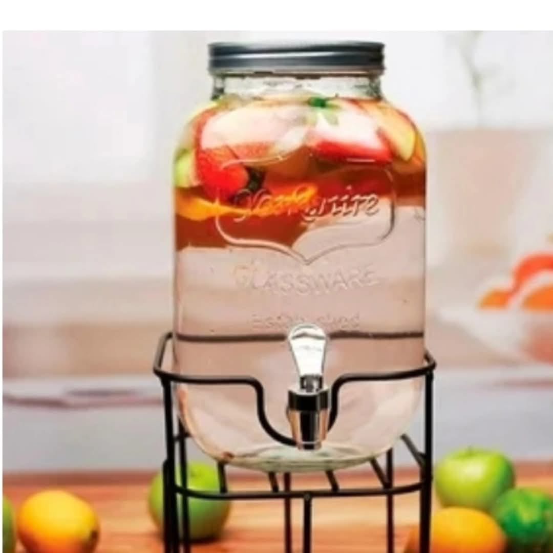 [💎 EXCLUSIVE OFFER 💎 !!! ] 1 Pc Classy Brand New Very High Quality Stylish and Luxurious KItchen 02-0143ABJ 8ltrs Glass Juice Dispenser at Affordable Price ✨👌