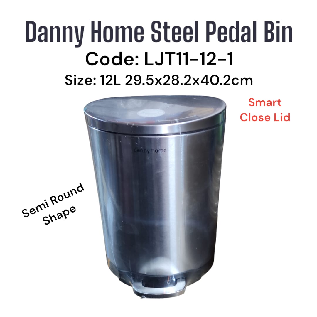 [🔥SPECIAL LIMITED OFFER🔥 🥑🌽ONLY AT KILIMALL !!! ] 1 Pc Classy Brand New Very High Quality Stylish and Luxurious KItchen LJT11121 Danny Home Steel Pedal Bin  12Ltrs at Affordable Price ✨👌