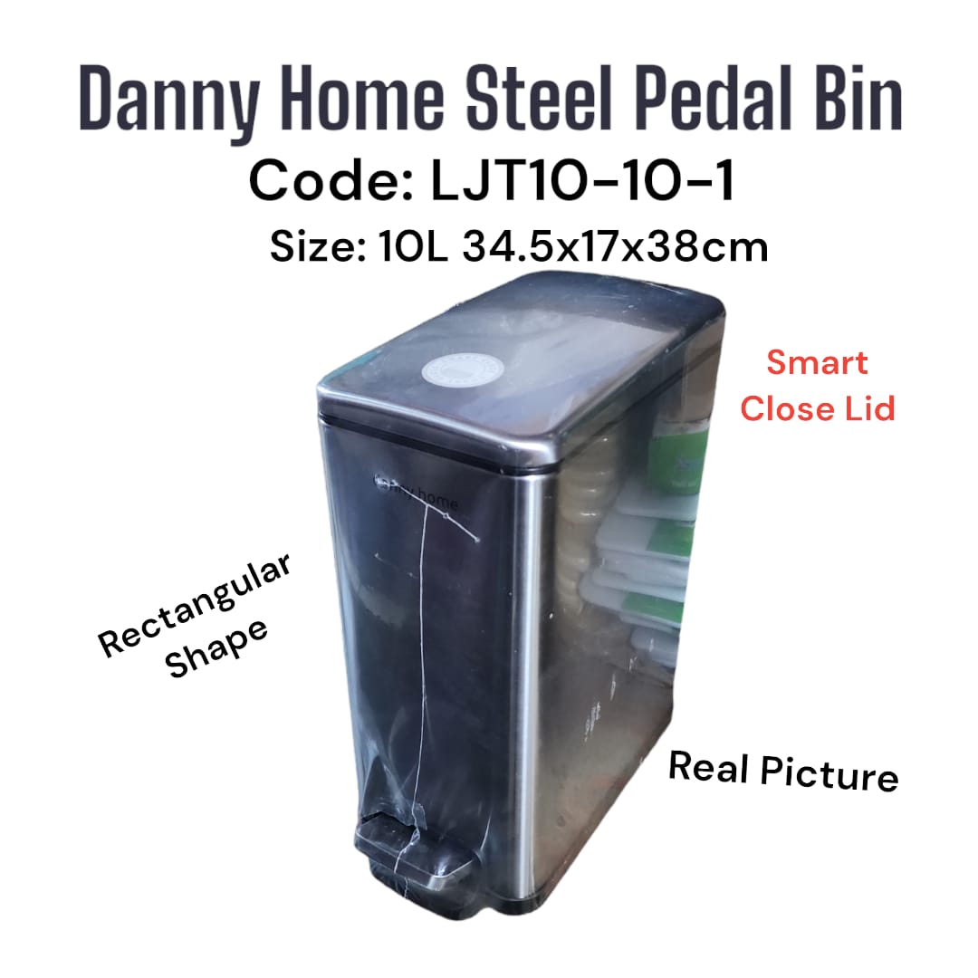[🔥SPECIAL LIMITED OFFER🔥 🥑🌽ONLY AT KILIMALL !!! ] 1 Pc Classy Brand New Very High Quality Stylish and Luxurious KItchen LJT10101 Danny Home Steel Pedal Bin  10Ltrs at Affordable Price ✨👌