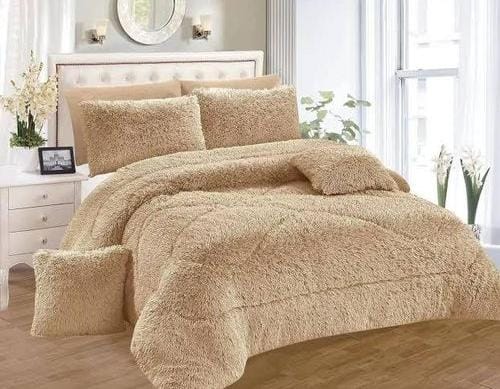 [🔥GRAB IT AT LOW PRICE+ ADDED OFFERS]🤑😝 !!! ] 6 Pc Size 6X7 Brand New Classy High Quality Stylish and Luxurious Fluffy Duvet with 1 bedsheet ,2 pillow cases and ✨2 pcs Throw pillow cases