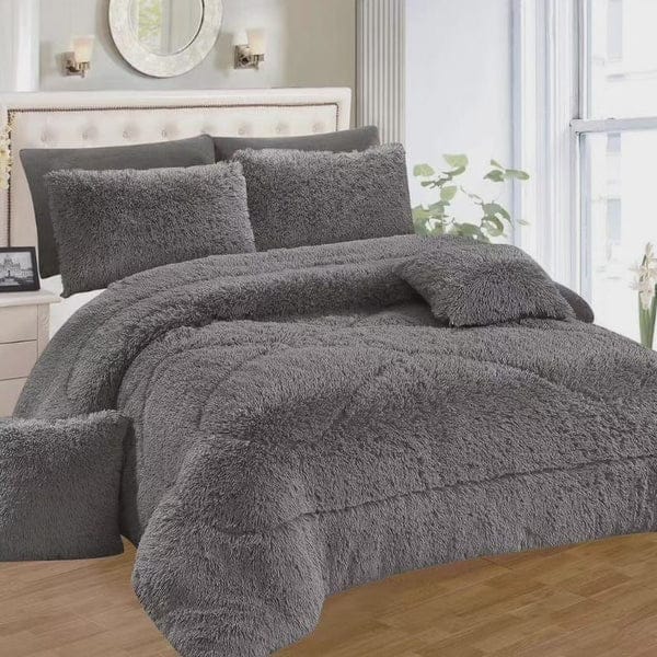 [🔥GRAB IT AT LOW PRICE+ ADDED OFFERS]🤑😝 !!! ] 6 Pc Size 6X7 Brand New Classy High Quality Stylish and Luxurious Fluffy Duvet with 1 bedsheet ,2 pillow cases and ✨2 pcs Throw pillow cases