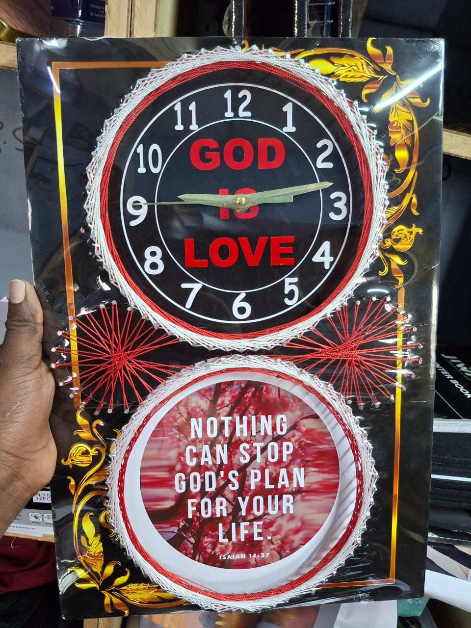 [🔥NEW SPECIAL LIMITED OFFER🔥 🥑🌽ONLY AT KILIMALL !!! ] 2 IN 1 Size 30cm X 45cm Classy Brand new Very High Quality Stylish and Luxurious Wall Clocks .Designed With Durability and Functionality✨👌