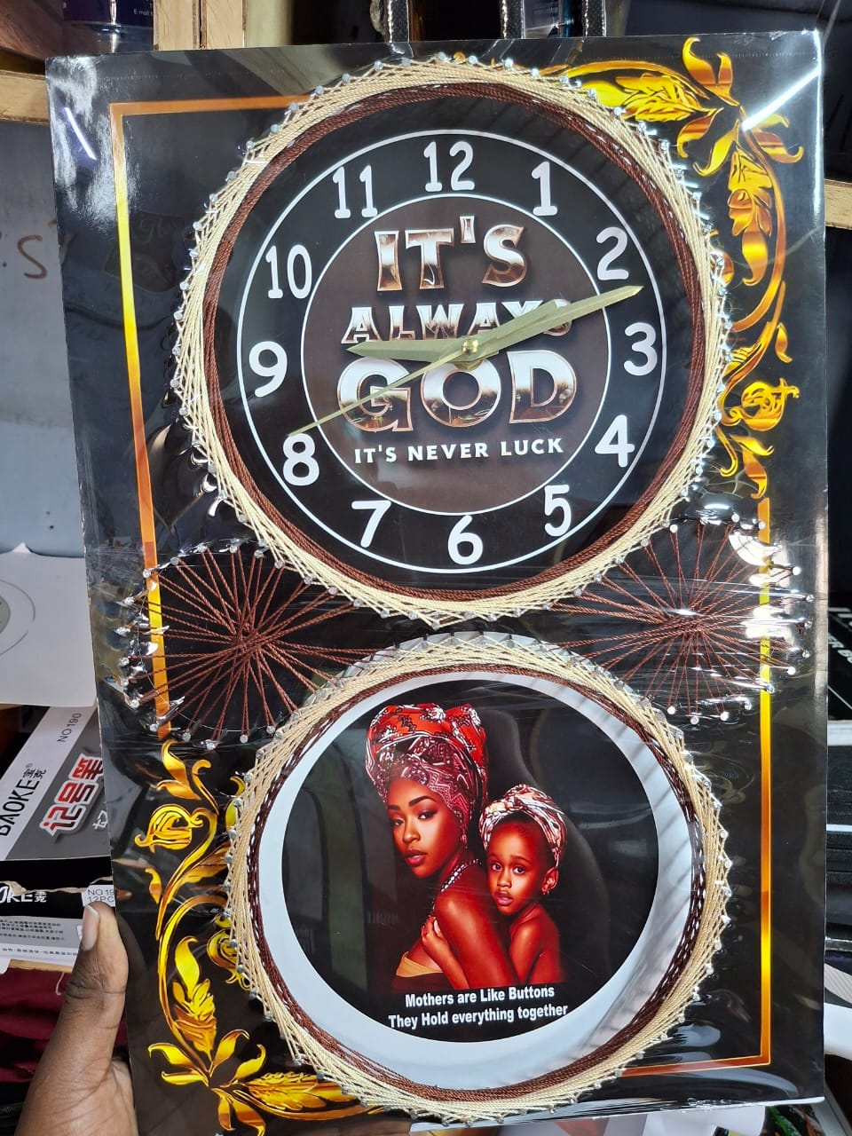 [🔥NEW SPECIAL LIMITED OFFER🔥 🥑🌽ONLY AT KILIMALL !!! ] 2 IN 1 Size 30cm X 45cm Classy Brand new Very High Quality Stylish and Luxurious Wall Clocks .Designed With Durability and Functionality✨👌