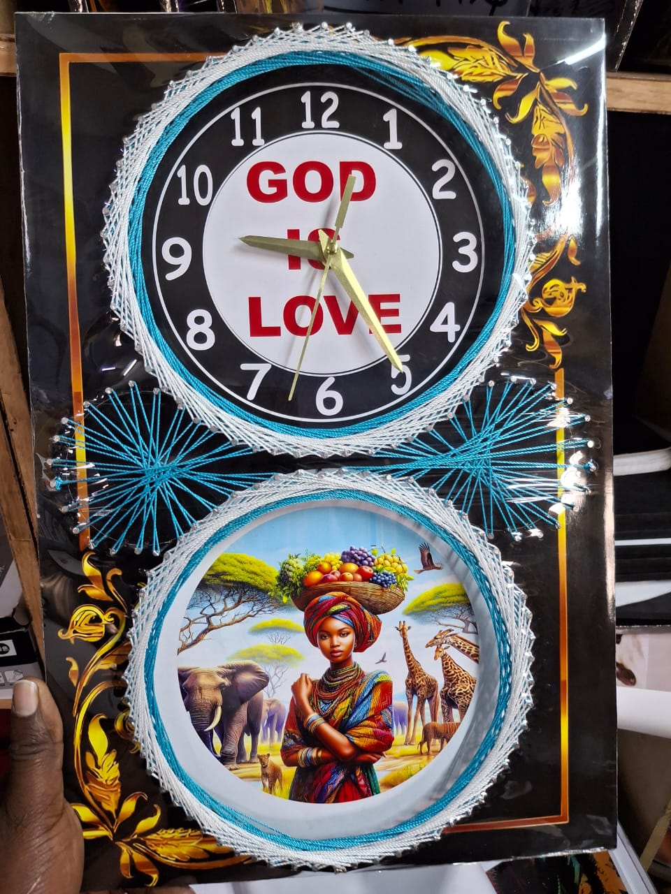 [🔥NEW SPECIAL LIMITED OFFER🔥 🥑🌽ONLY AT KILIMALL !!! ] 2 IN 1 Size 30cm X 45cm Classy Brand new Very High Quality Stylish and Luxurious Wall Clocks .Designed With Durability and Functionality✨👌