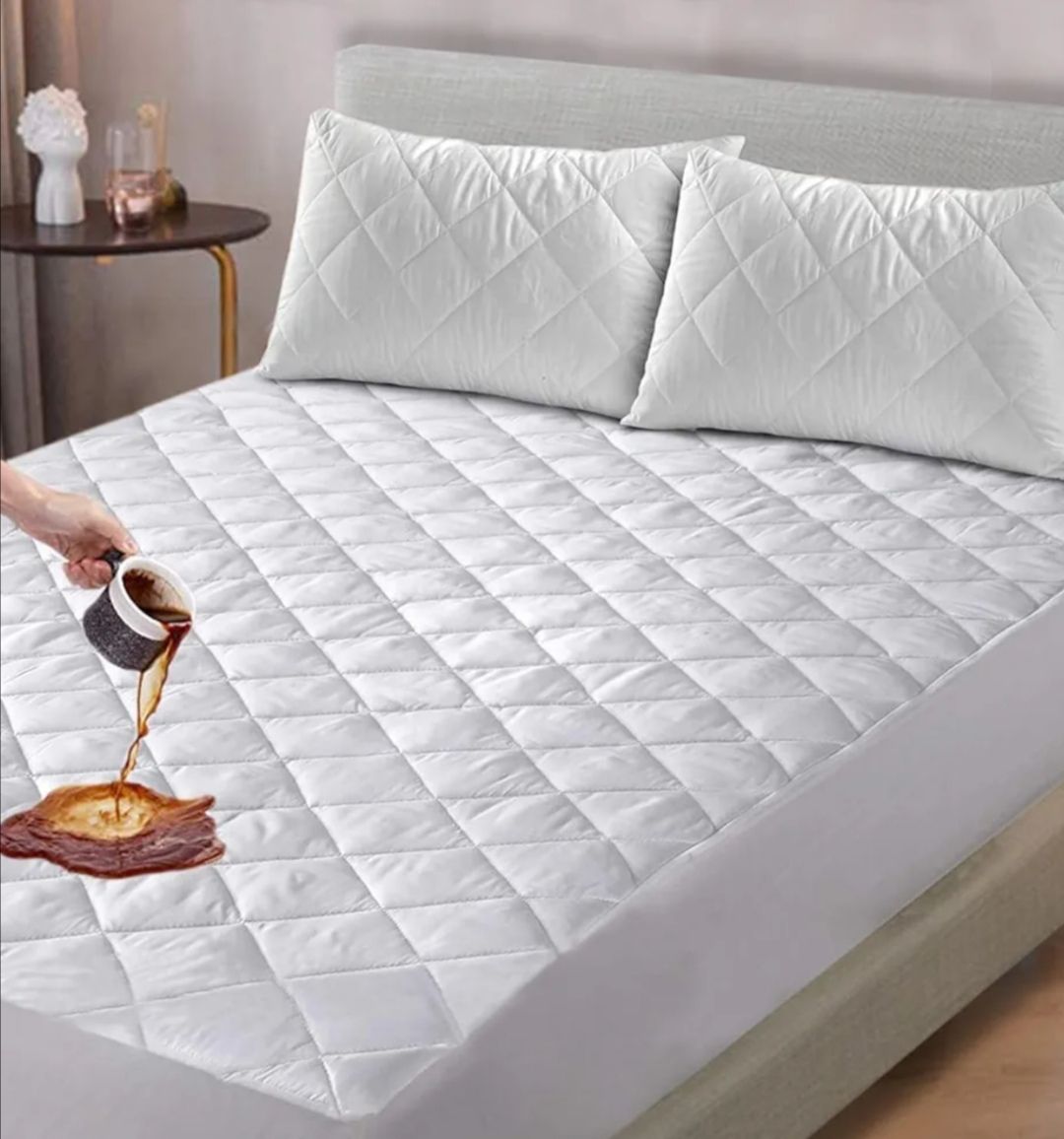 [🤑🥑GRAB IT AT LOW PRICE+ ADDED OFFERS **🥑🌽 ] 1 Pc Size 7X8ft Classy Brand New Stylish and Elegant Mattress protector at an Affordable Price.Desiring To Serve The Best Experience