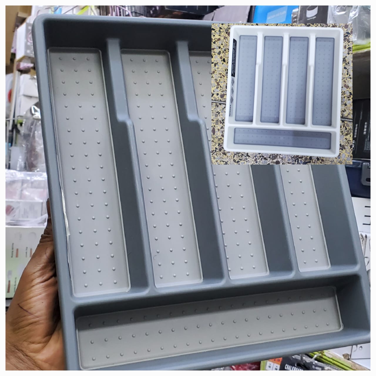 [ KILIMALL AMAZING OFFERS🤩🤩✨...DON'T MISS OUT !!! ] 1 Pc Classy Brand New Very High Quality Stylish and Elegant Kitchen NON~EXPANDABLE plastic cutlery organiser.Desiring To Serve The Best Experience