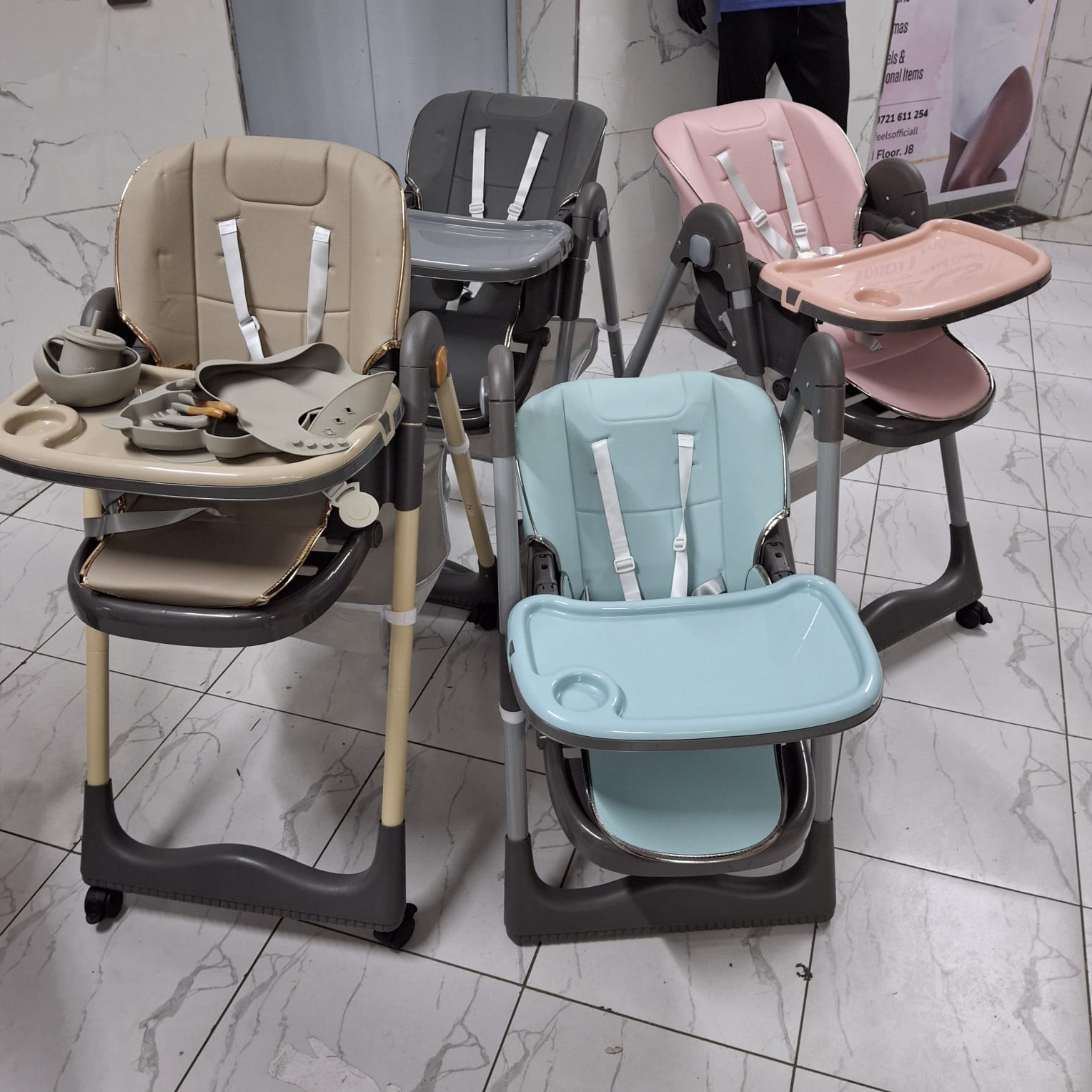 [🔥 KILIMALL SPECIAL OFFERS JUST FOR YOU 🤩🤩✨ !!! ] 1 Pc Classy Brand New Very High Quality Multi-Functional Feeding chairs Has a reclining seat &It's foldable