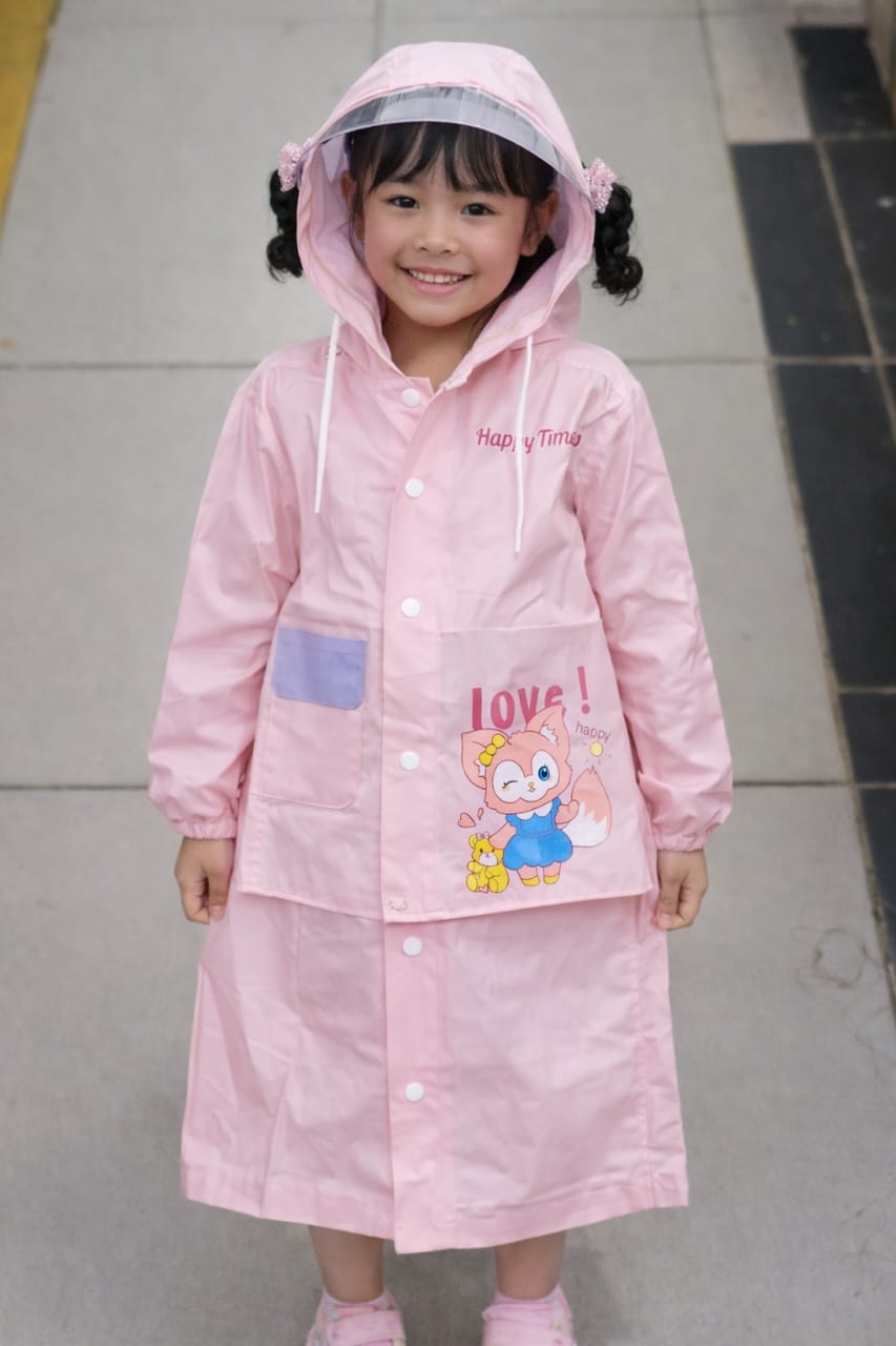 🌧️🧒 Kids Raincoat with Backpack Space | Waterproof, Lightweight, Comfortable | Size Medium, Perfect for School & Outdoor Fun 🌦️🎒