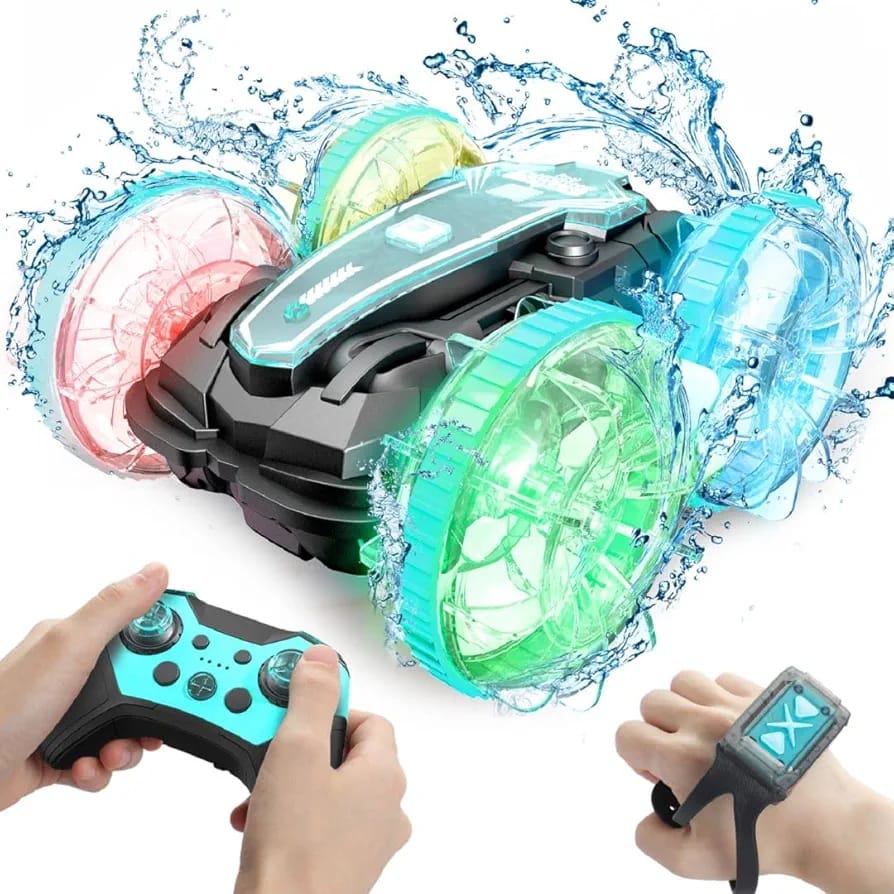💥 SUPER OFFER 💥 1Pc Amphibious 2.4Ghz RC Remote Control Stunt Car – Waterproof 360° Rotating Mini Racing Car