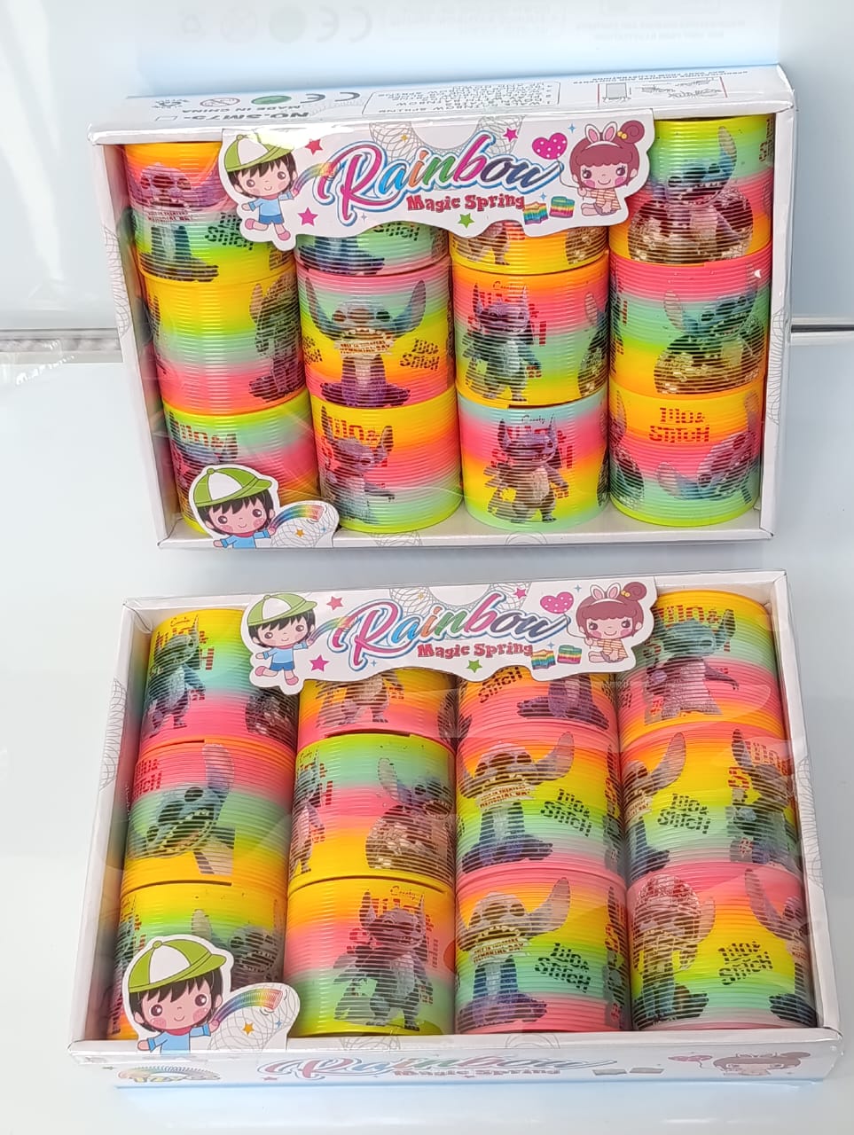 🌈 LIMITED OFFER 🌈 – 6pcs Rainbow Magic Spring Toy Set Colorful Cartoon Stretchy Coil Kids Fun Party Gift Durable Plastic Slinky