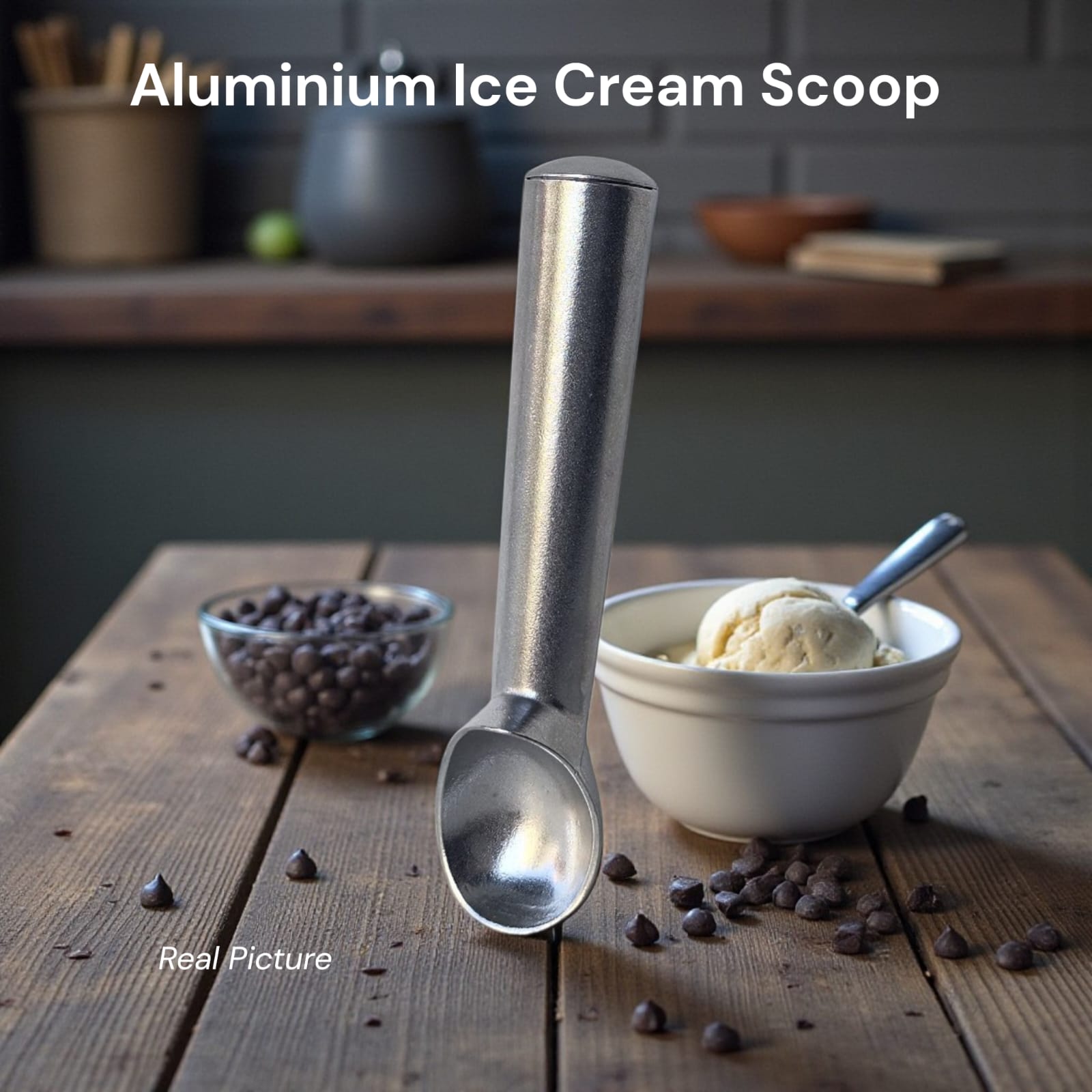 🔔 ALERT OFFER 🔔 Aluminum Ice Cream Scoop – Heavy Duty Stainless Aluminum Ice Cream Spoon | Smooth Scooping | Kitchen Essential