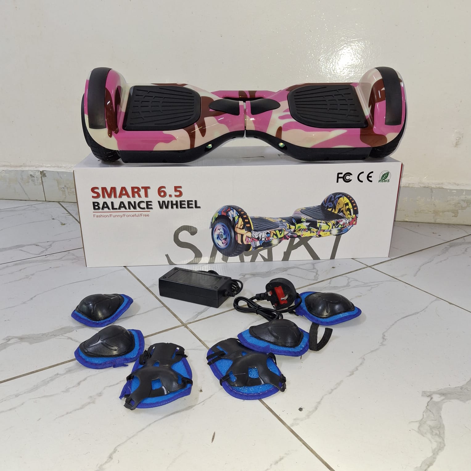 🎯 Deal Alert 🎯6.5" Hoverboard with LED Lights, Rechargeable Battery & Bluetooth – Fun Ride for Kids & Teens, 3 Color Options