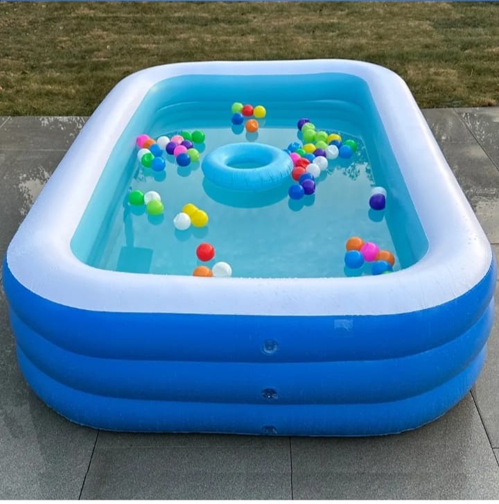 💎 Premium Deal 💎 1pc Inflatable Pool with Pump – Fun Water Play for Kids & Family