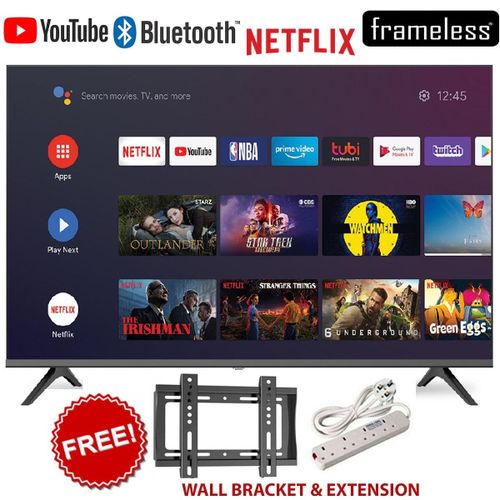 VITRON 32" INCH HTC3200S,BLUETOOTH TV,FRAMELESS Smart Android TV Inbuilt Decoder,WIFI Netflix Youtube Appstore 2*USB 3*HDMI 14 MONTHS WARRANTY+BRACKET&EXTENSION