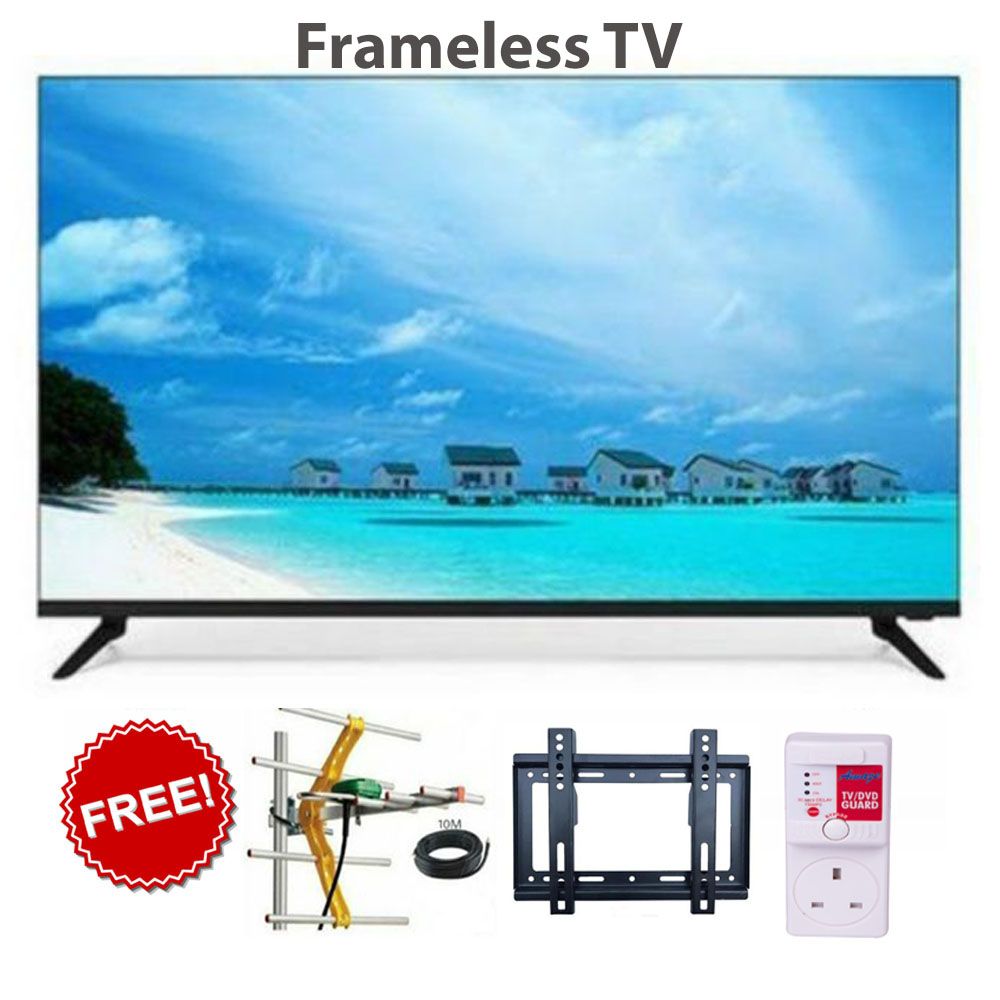 VITRON HTC3218 32" INCH FRAMELESS HD DIGITAL TV WITH INBUILT DECODER FOR  FREE to Air Channels 14 Months Warranty+FREE AERIAL+WALL BRACKET+ TV GUARD