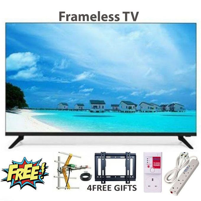 VITRON 32" INCH FRAMELESS HD DIGITAL TV WITH INBUILT DECODER FOR  FREE to Air Channels 14 Months Warranty+4 FREE GIFTS