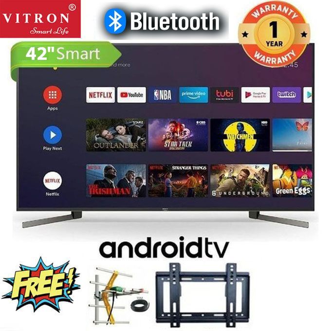 CTC 42" inch Smart TV,FRAMELESS/BLUETOOTH-ENABLED,Android Television Full HD Frameless TV with Netflix Youtube Television 1GB+8GB+FREE AERIAL+WALL BRACKET.