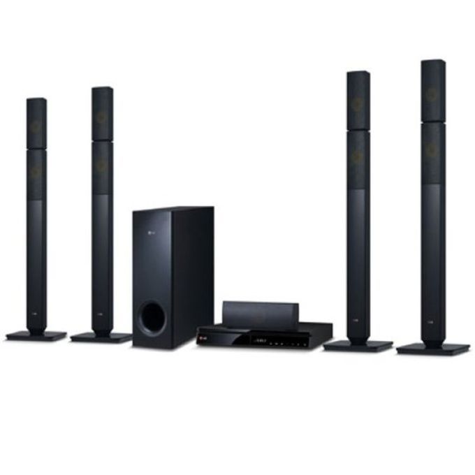 LG LHD-657- 1000WATTS 5.1Ch DVD Home Theatre System WITH 4 Tall Boys-Black+1 YEAR WARRANTY