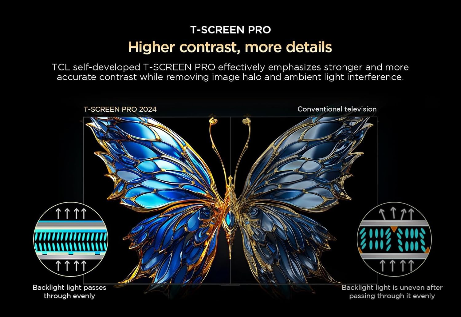 TCL 55" Inch 4K QLED Pro HDR Dolby Vision Atmos Onkyo 2.1CH Slim & Uni-body Google TV 55C655+ 2 Years Warranty (2024 Model)
