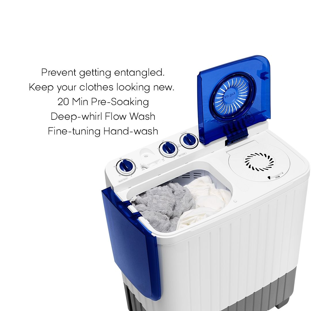 Syinix 10kg Twin Tub Semi-Automatic Washing Machine – Reliable Laundry Solution, Strong Wash & Spin Power