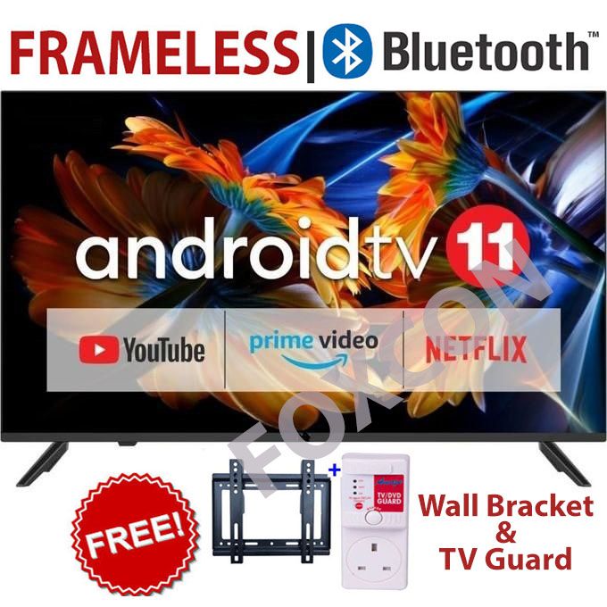 CLEARANCE SALE!!!! SOLARMAX 43" INCH BLUETOOTH TV FRAMELESS FHD SMART TV ANDROID TV NETFLIX ,YOUTUBE TELEVISION BUILT-IN WIFI, APP STORE 1GB-RAM 8GB-ROM+FREE TV GUARD +WALL BRACKET