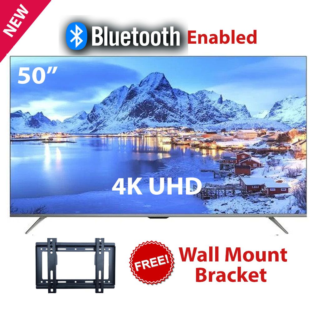 BLUETOOTH GLAZE 50" Inch Frameless Television Ultra HD Android Smart TV with Netflix Youtube 1.5GB+8GB USB/SD WIFI Television Multifuctional TV+14MONTHS WARRANTY