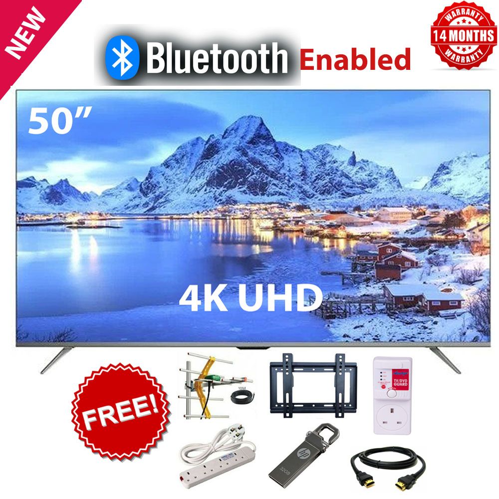 CLEARANCE SALE!!!VITRON 50" Inch TV BLUETOOTH Frameless 4K ULTRA HD Smart Android TV,NETFLIX,YOUTUBE,PLAYSTORE,ANDROID 11, 1.5GBRAM,8GB ROM TELEVISIONS+6 EXTRA FREE GIFTS