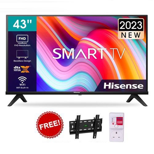 CLEARANCE SALE!!! HISENSE 43" Inch,A4 FRAMELESS,FULL HD,Smart TV,VIDAA OS FRAMELESS,DOLBY AUDIO,NETFLIX/YOUTUBE+FREE TILT BRACKET+TV GUARD