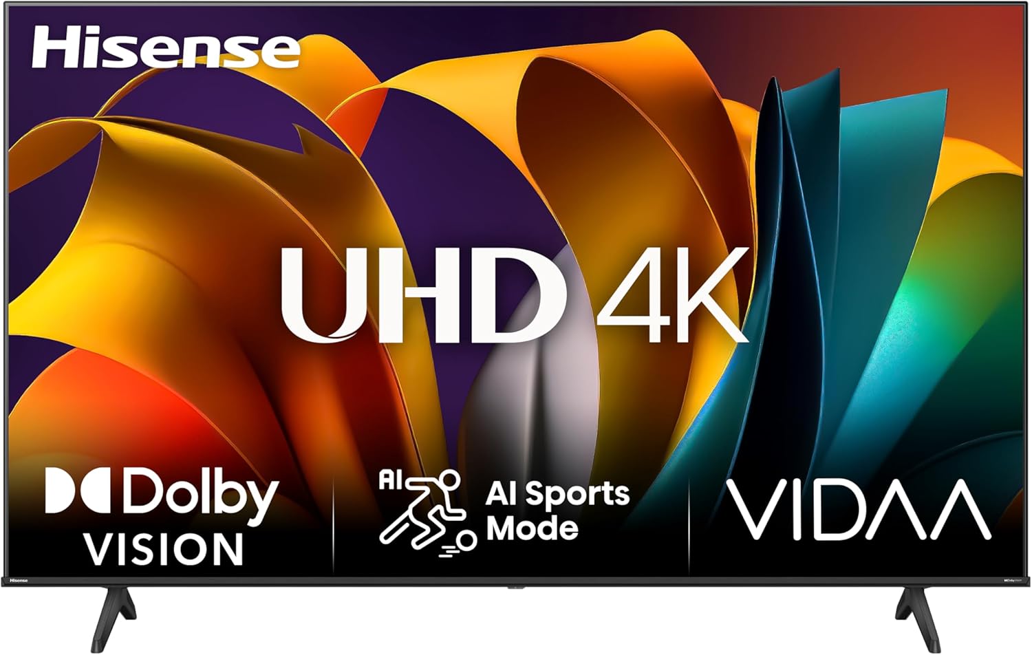 HISENSE 65A6N 65" Inch,ULTRA HD 4K,FRMAELESS,BLUETOOTH-ENABLED SMART TV,VIDAA OS,NETFLIX,YOUTUBE LED TELEVISION+2024 MODEL +2YEARS WARRANTY