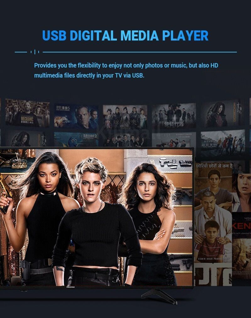 VITRON 43 inch Smart TV HTC 4300QFS Android Television Full HD Frameless TV BLUETOOTH ENABLED NETFLIX YOUTUBE 43 INCH BUILT-IN WIFI APPSTORE2*USB PORTS,3*HDMI+6 EXTRA GIFTS