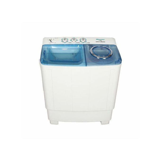 Hisense 7.5Kg Twin Tub Top Load Washing Machine - White (2YRs WRTY)