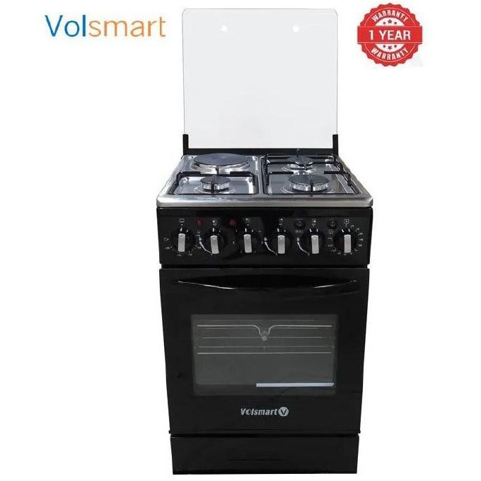 VOLSMART 3 Gas +1 Electric Free Standing cooker with JET VALVES AND Electric oven+FREE GIFTS