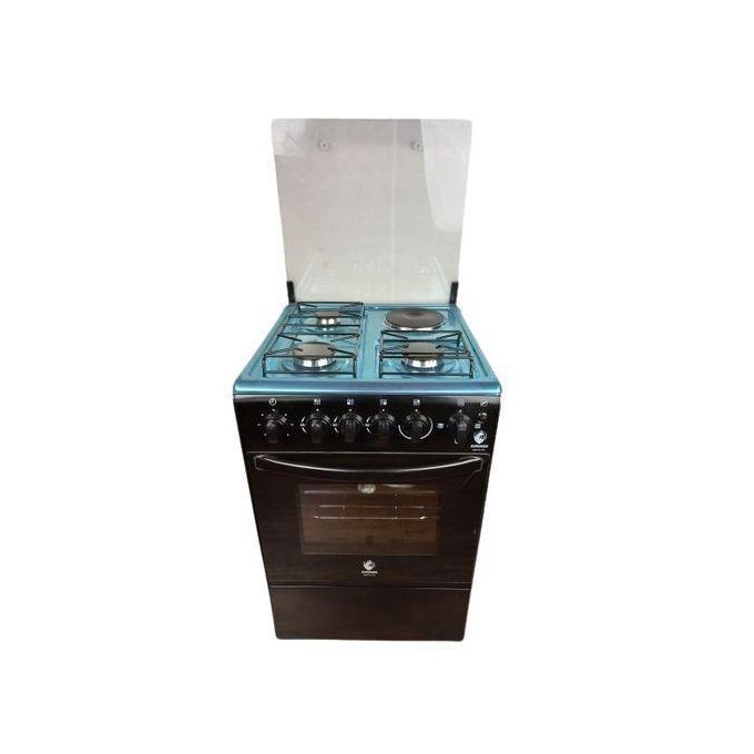 Euroken 50cm*50cm, 3 Gas Jet Pool Burners + 1Electric Hot Plate, Electric Oven Standing Cooker(1YR WARRANTY)