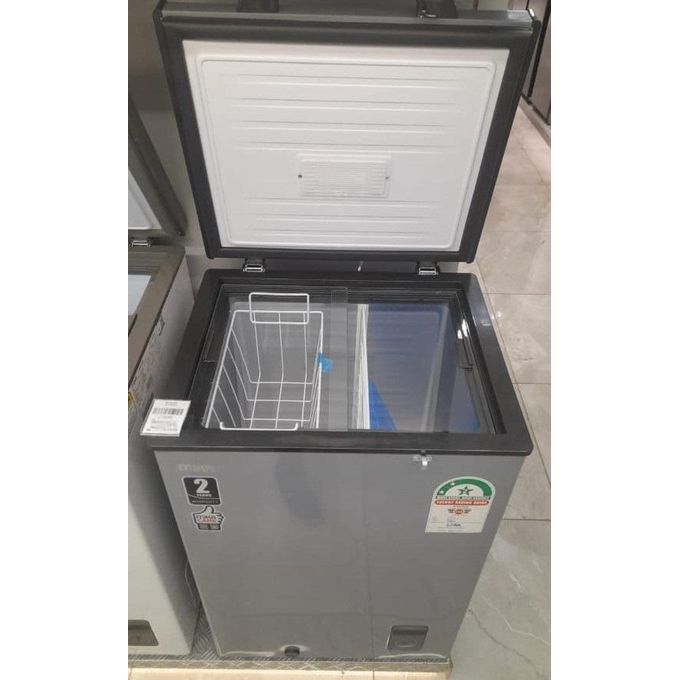 Mika 95 Litres Chest Freezer – Aluminium Inner Lining, Compact Deep Freezer, Energy Efficient Cooling