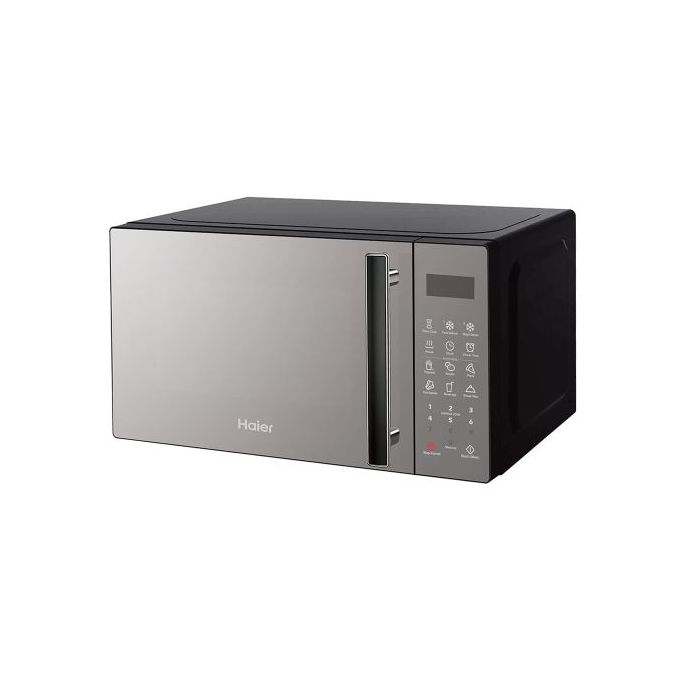 Haier HMW28DBM 28L Digital Microwave Oven – 900W, LED Display, Defrost & Reheat Functions, Timer Control,SILVER(1YR WARRANTY)