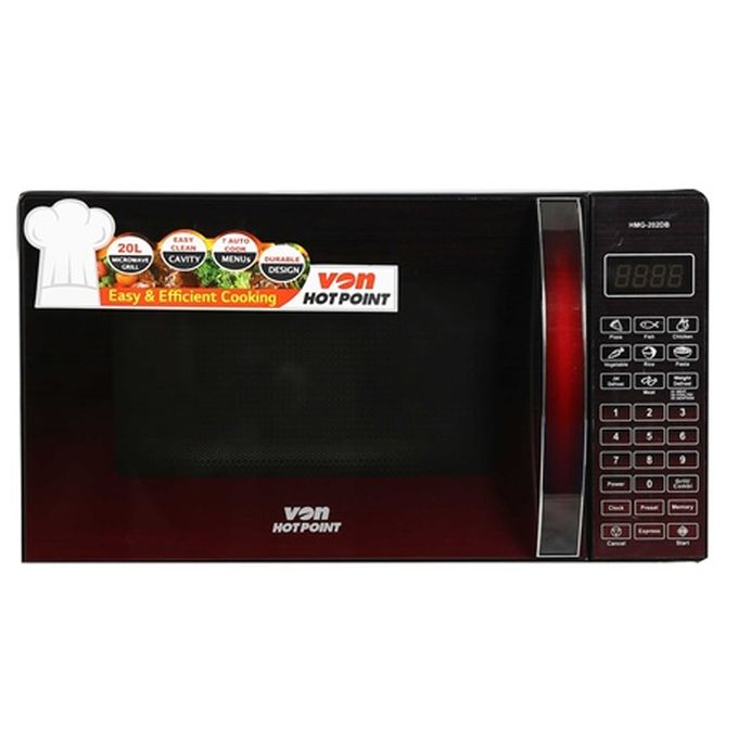 VON HMS-202DB / VAMS-20DGB 20L Digital Solo Microwave – LED Display, Timer, Defrost & Reheat Functions – Black (1 Year Warranty)