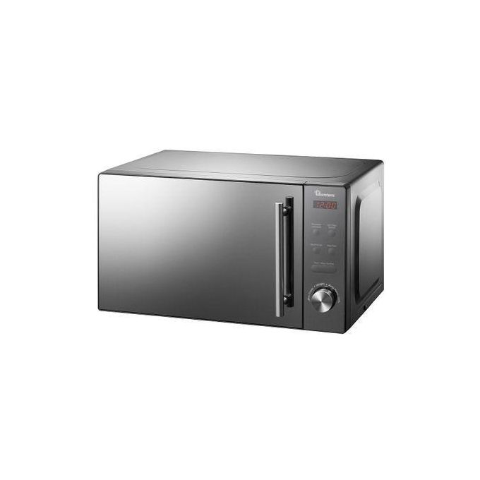 RAMTONS Digital Glass Microwave Oven 20L, 700W Power, LED Display, Timer, Defrost & Reheat Functions , Silver (1 Year Warranty)