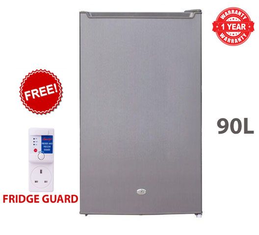 Glamstar 90L Fridge – Single Door, Grey+FREE FRIDGE GUARD