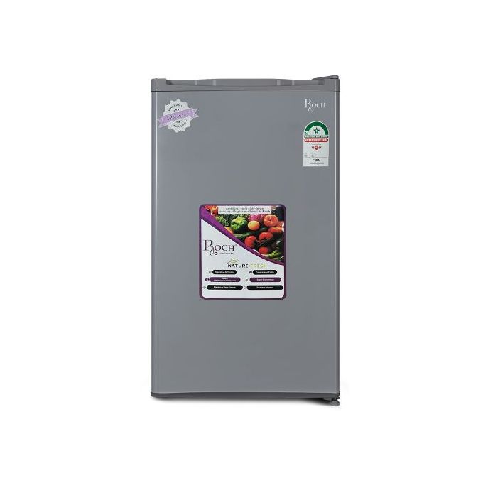 Roch Single Door 90L Fridge – Silver+FREE FRIDGE GUARD+EXTENSION