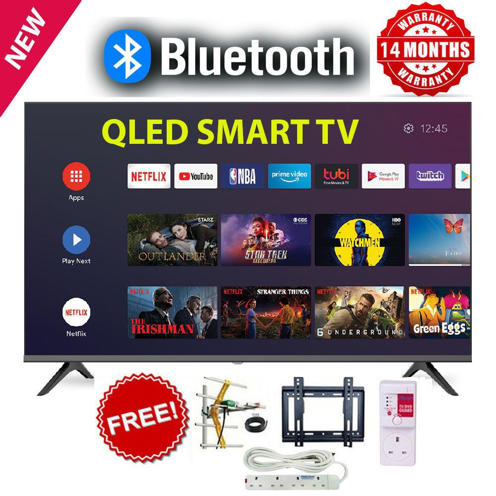Vitron 4300QFS,43" Inch QLED FRAMELESS ,BLUETOOTH-ENABLED,Smart Android 11 TELEVISION,DECODER-INBUILT,NETFLIX,YOUTUBE+1YEAR WARRANTY+FREE GIFTS
