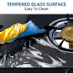 AILYONS Gas Cooker With A Glass Top-two Burners+ FREE 6KG Regulator + Pipe & Clips