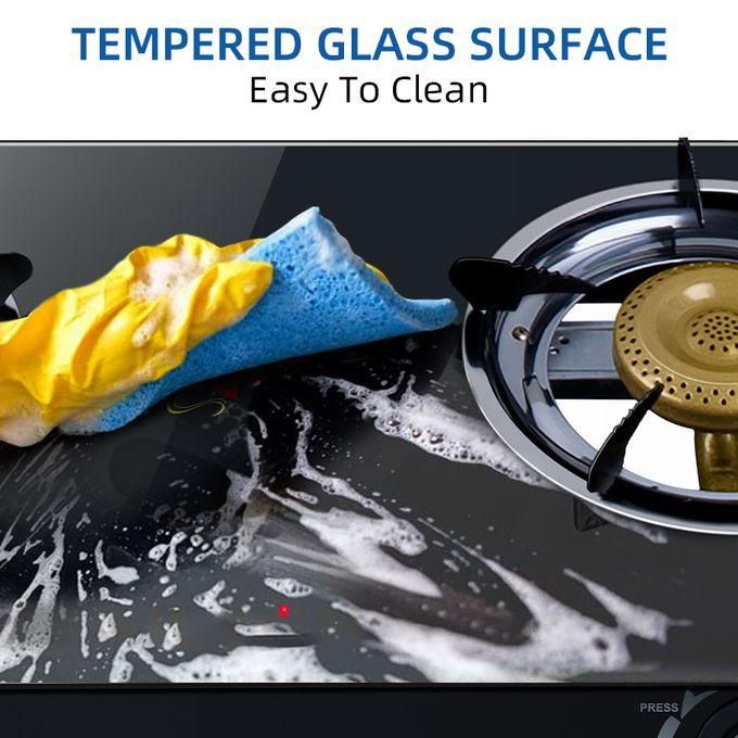 AILYONS Table Top Gas Cooker,2 Burner With a Strong Glass+FREE GIFTS(1YR WRTY)