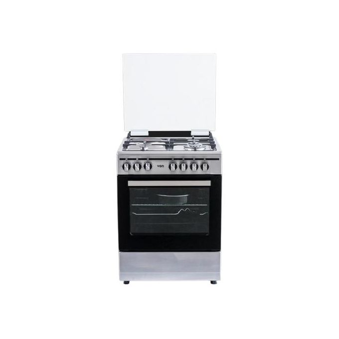 VON COOKER 60x55, 3 Gas Pool Jet Burners + 1 RAPID Hot Plate, Rotisserie, Electric Oven Free Standing Cooker