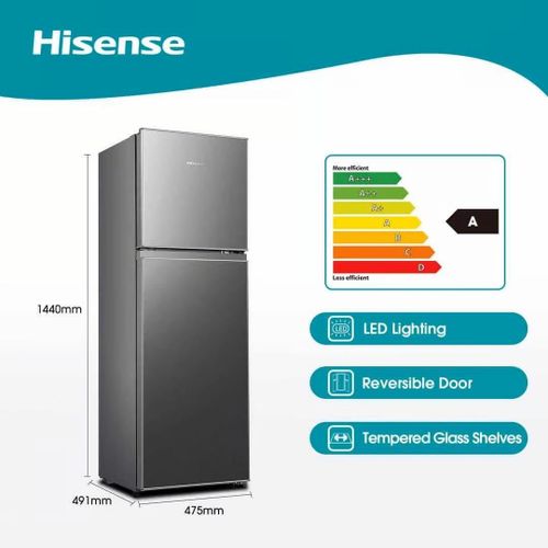 Hisense 154L fridge double door fridges and Freezers Refrigerator with LED Light Fridge REF154DR+FREE GIFTS