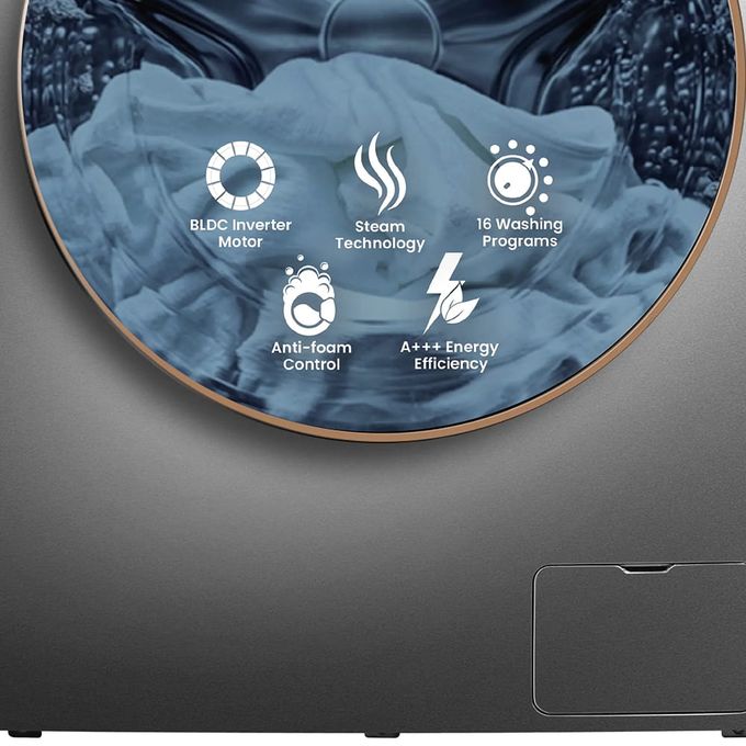 VON VWM-08FVTS Front Load Washing Machine - 8KG