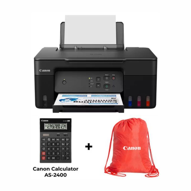 Canon PIXMA G2430 MEGATANK MFP Printer, FREE Calculator + Sling Bag