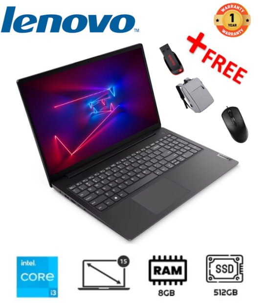 {FREE MOUSE+BAG+FLASH} Brand New Lenovo V15 G4 - Intel Core i3-1315U | 8GB RAM | 512GB SSD | Windows 11 | 15.6'' Inch HD Business Laptop Computer | Notebook | New Laptops Lenovo Laptop Computers